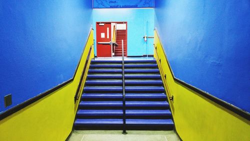 Interior blue stairs
