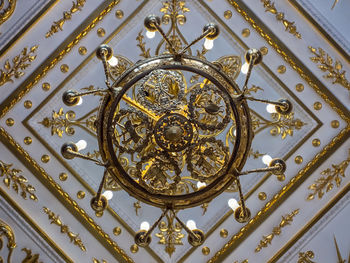 Low angle view of ornate ceiling