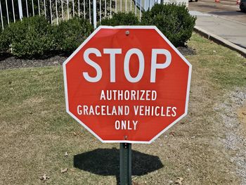 Close-up of road sign