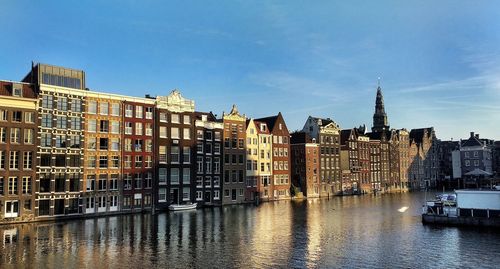 Reflection of buildings in river