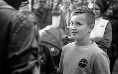 Portrait of boy looking at camera