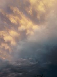 Low angle view of storm clouds in sky