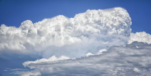 Low angle view of cloudscape against blue sky