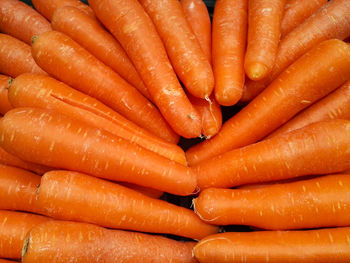 Group of carrots in the super market.