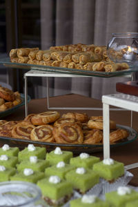 Close-up of donuts