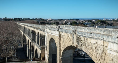 View of bridge against clear sky