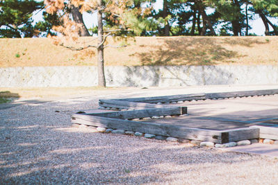 Built structure with trees in background