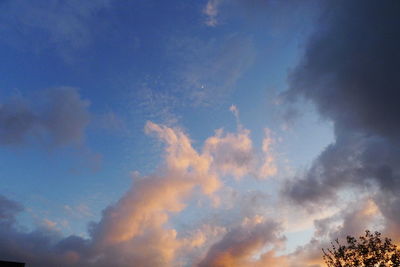 Low angle view of clouds in sky