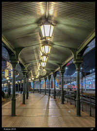 Empty railroad station platform