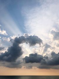 Low angle view of sea against sky