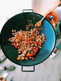 Close-up of preparing food