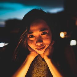 Portrait of smiling young woman