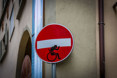 Close-up of road sign