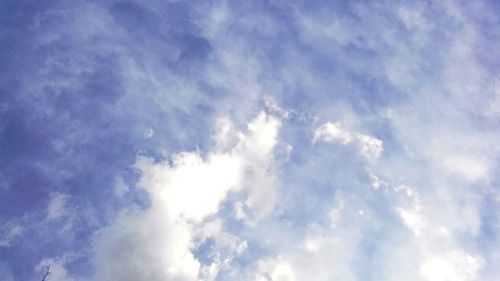 Low angle view of clouds in sky