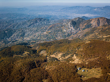 High angle view of land