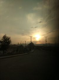 Road against sky during sunset