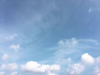 Low angle view of clouds in sky