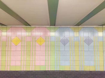 View of multi colored tiled floor