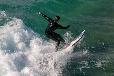 Man surfing in sea