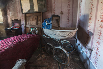 Interior of abandoned house