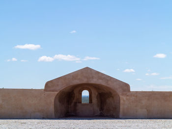 View of fort against cloudy sky