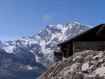 Snowcapped mountain against sky