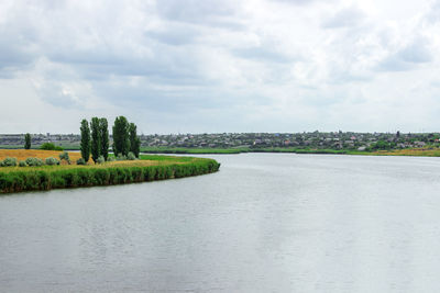 Scenic view of river against sky