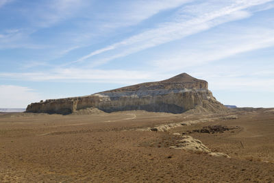 Scenic view of desert against sky