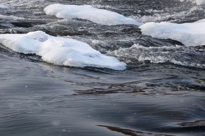 Scenic view of frozen sea