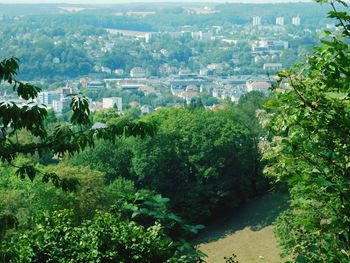 High angle view of townscape