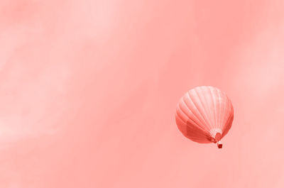 Low angle view of hot air balloon against sky