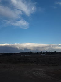 Scenic view of land against sky