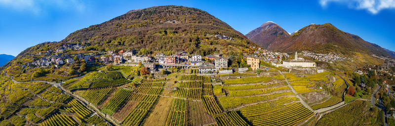 Panoramic view of mountains against sky