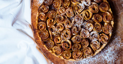 High angle view of dessert in plate