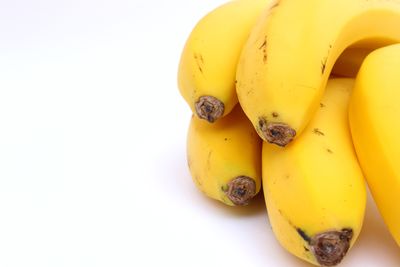 Close-up of fruits over white background