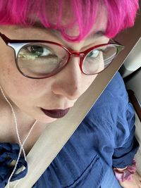 Close-up portrait of man wearing sunglasses