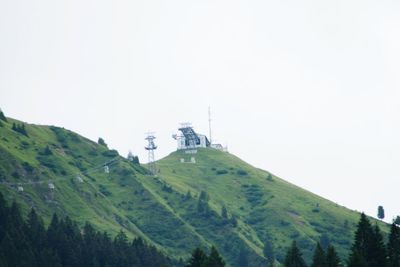 Scenic view of mountains against clear sky