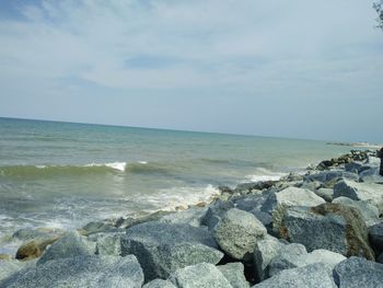 Scenic view of sea against sky