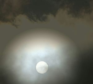 Low angle view of moon in sky