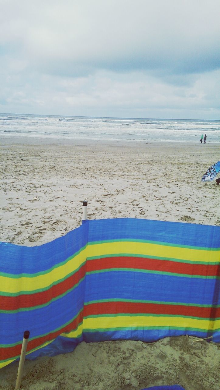 beach, sea, sand, shore, horizon over water, sky, water, tranquility, scenics, tranquil scene, beach umbrella, vacations, beauty in nature, cloud - sky, nature, parasol, blue, deck chair, relaxation, summer