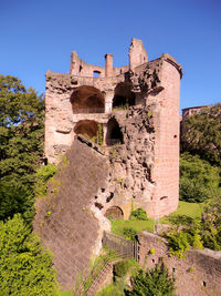 Low angle view of historical building against sky