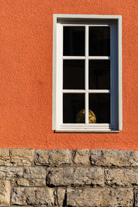 Window on wall of building