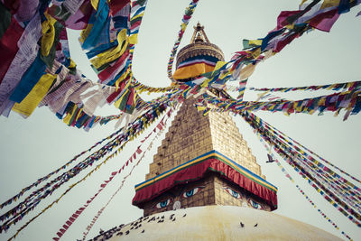 Low angle view of traditional building against sky