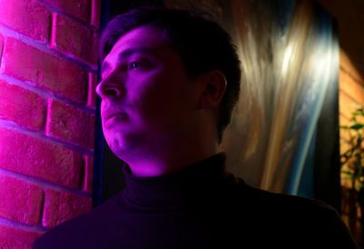 Close-up of young man