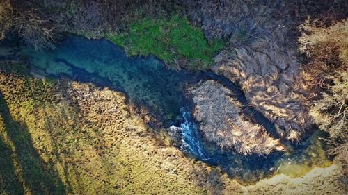 High angle view of sea shore