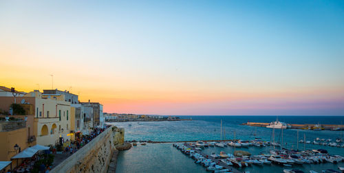 View of sea at sunset