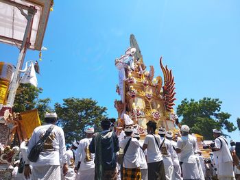 Ngaben hindu traditional culture festival celebration for the dead.