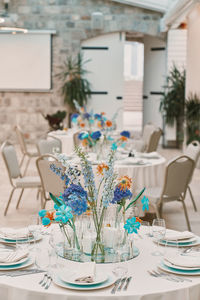 Place setting on table