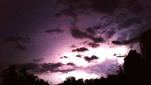 Low angle view of cloudy sky