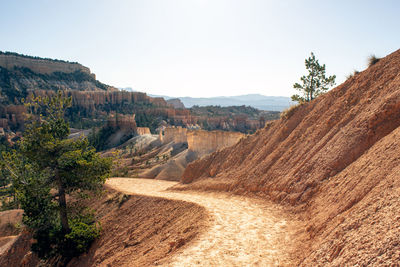 Scenic view of landscape against clear sky